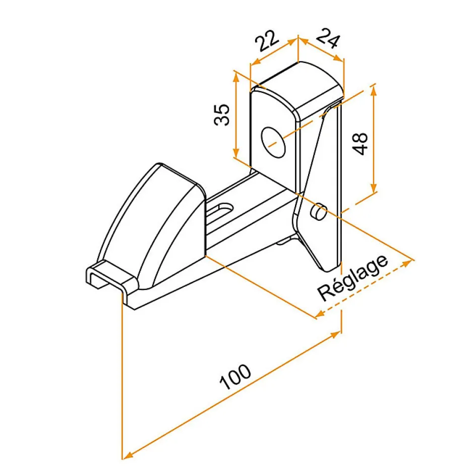 Tirard 2 Arrêts Automatique, Aluminium, pour Volet Battant, Noir, Fixation par Vis