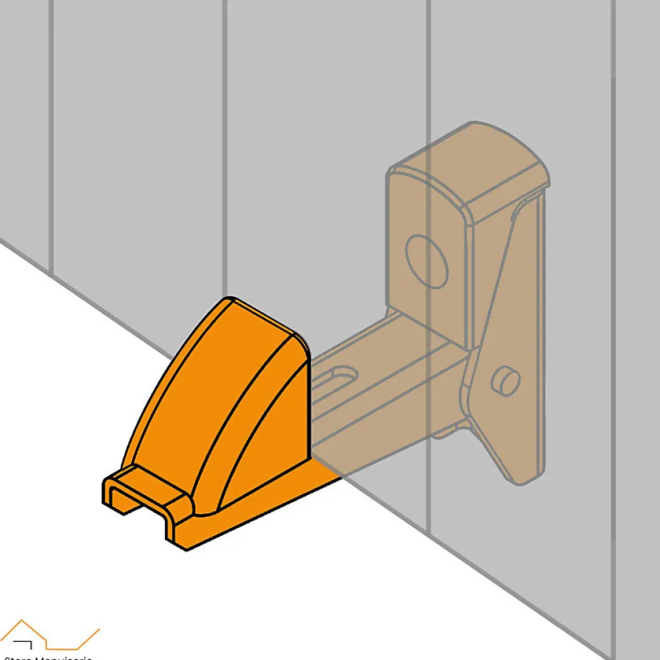 Tirard 2 Arrêts Automatique, Aluminium, pour Volet Battant, Noir, Fixation par Vis