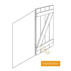 Tirard 2 Arrêts Automatique, Aluminium, pour Volet Battant, Noir, Fixation par Vis