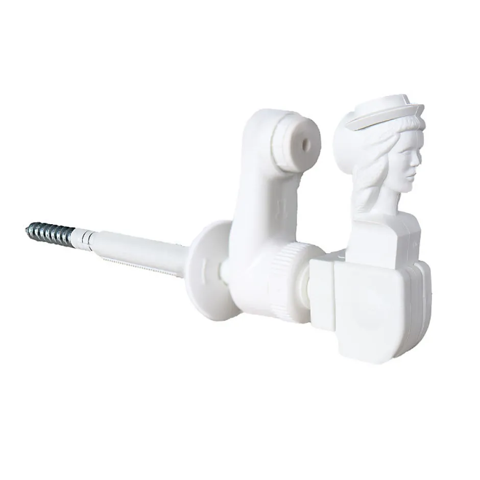 2 Arrêts de Volet Battant, Tête de Bergère, Blanc, à Visser, Butée Réglable 22 à 115 mm,-Torbel Online