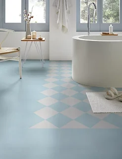 4 Carreaux de ciment véritable 0,16m2 / Carreaux de ciment artisanaux pour sol et mur coloris Bleu - l.20 x L.20cm-Pegane
