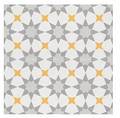 Pegane 4 Carreaux de ciment véritable 0,16m2 / Carreaux de ciment artisanaux pour sol et mur Multicolore - l.20 x L.20 cm