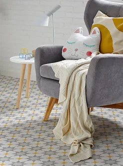 Pegane 4 Carreaux de ciment véritable 0,16m2 / Carreaux de ciment artisanaux pour sol et mur Multicolore - l.20 x L.20 cm