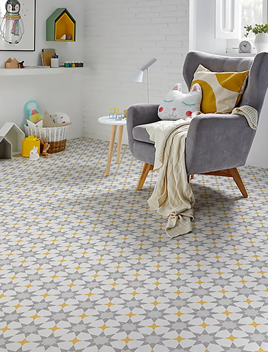 Pegane 4 Carreaux de ciment véritable 0,16m2 / Carreaux de ciment artisanaux pour sol et mur Multicolore - l.20 x L.20 cm