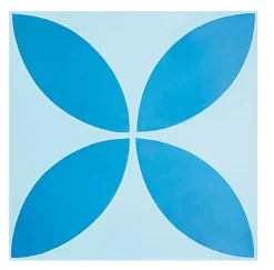 Pegane 4 Carreaux de ciment véritable 0,16m2/ Carreaux de ciment artisanaux coloris Bleu pour sol et mur - l.20 x L.20cm