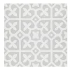 4 Carreaux de ciment véritable 0,16m2 / Carreaux de ciment artisanaux pour sol et mur coloris gris et blanc - l.20 x L.20cm-Pegane Discount