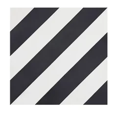 Pegane 4 Carreaux de ciment véritable 0,16m2 / Carreaux de ciment artisanaux coloris noir/blanc pour sol et mur - l.20 x L.20 cm