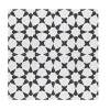 Pegane 4 Carreaux de ciment véritable 0,16m2 / Carreaux de ciment artisanaux pour sol et mur coloris noir / blanc - l.20 x L.20 cm