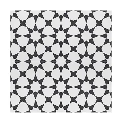 Pegane 4 Carreaux de ciment véritable 0,16m2 / Carreaux de ciment artisanaux pour sol et mur coloris noir / blanc - l.20 x L.20 cm