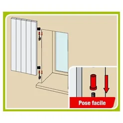 Afbat 2 convertisseurs de gonds Ø12 mm en Ø14 mm