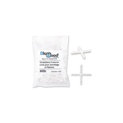 500 Croisillons 2 mm en Croix pour Carrelage et Faïence - Diamwood-Diamwood Expert En Equipement Clearance