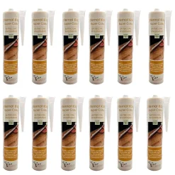 Eternal Parquet 12 flacons de 310gr ETERNAL KOLL Super colle pour plinthes, panneaux acoustiques et PVC SANS SOLVANTS