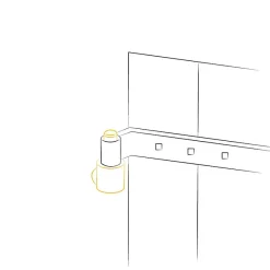 Tirard 2 Gonds à  Scellement Chimique, Noir, Longueur 90 mm, Diamètre 14, Acier, pour Volet Battant