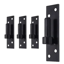 4 Gonds sur platine, Noir, Diamètre 14 mm, Acier, pour Volet Battant Bois ou PVC-Tirard Clearance