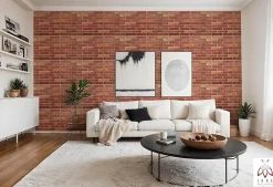 Ikhemalarka 4 m² 10 panneaux PVC 3D effet pierre muraux & de plafond, revêtement imitation carrelage CPVC08