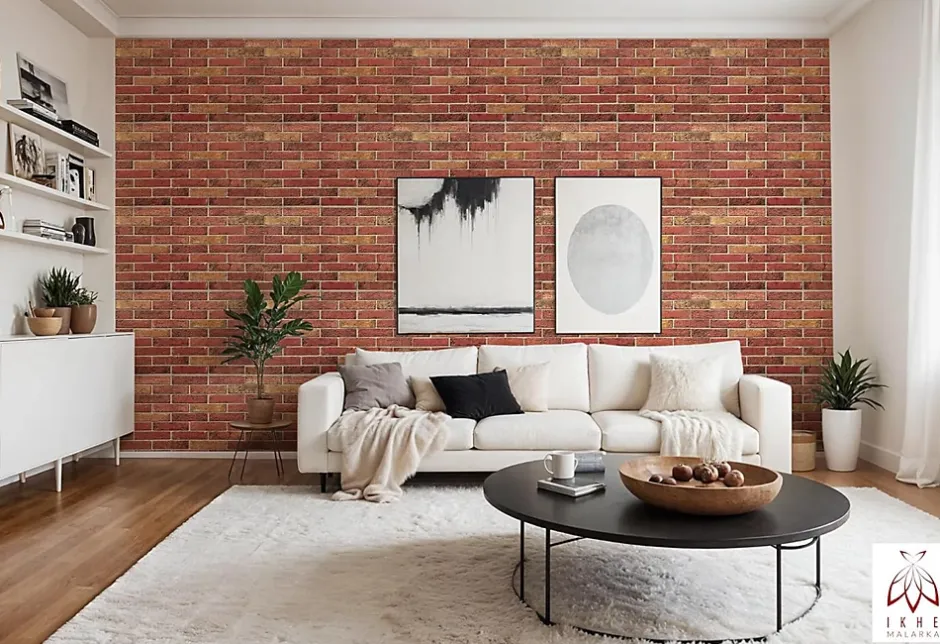 Ikhemalarka 4 m² 10 panneaux PVC 3D effet pierre muraux & de plafond, revêtement imitation carrelage CPVC08