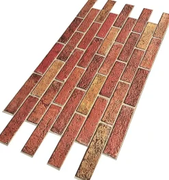 Ikhemalarka 4 m² 10 panneaux PVC 3D effet pierre muraux & de plafond, revêtement imitation carrelage CPVC08