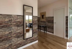 4 m² 10 panneaux PVC 3D effet pierre muraux & de plafond, revêtement imitation carrelage CPVC09-Ikhemalarka