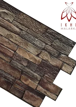 4 m² 10 panneaux PVC 3D effet pierre muraux & de plafond, revêtement imitation carrelage CPVC09-Ikhemalarka