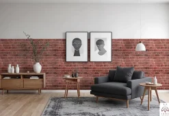 Ikhemalarka 4 m² 10 panneaux PVC 3D effet pierre muraux & de plafond, revêtement imitation carrelage CPVC06