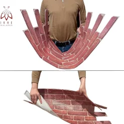 Ikhemalarka 4 m² 10 panneaux PVC 3D effet pierre muraux & de plafond, revêtement imitation carrelage CPVC06