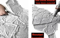 Ikhemalarka 4 m² 10 panneaux PVC 3D effet pierre muraux & de plafond, revêtement imitation carrelage Natur Stone