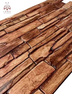 4 m² 10 panneaux PVC 3D effet pierre muraux & de plafond, revêtement imitation carrelage Karelian-Ikhemalarka Best