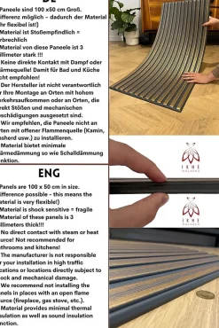 Ikhemalarka 6 m2 12 pièces Panneaux muraux de plafond en polystyrène Effet lamelle Décor Imitation Lamelle Revêtement léger XL Slats Gold