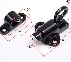 2 Pièces Automatique Verrou Porte,Alliage D'Aluminium Boulon Ressort,Aluminium Verrou Porte,Loquet Boulon Rebond,blanc-Deko Best