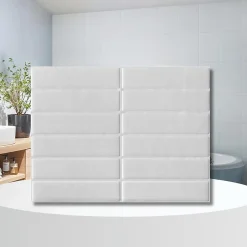 40 pièces 2,6m2 Panneaux de 3D Carreaux en plastique autocollants Revêtement mural imperméable Carreaux-Ikhemalarka