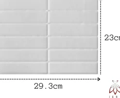 40 pièces 2,6m2 Panneaux de 3D Carreaux en plastique autocollants Revêtement mural imperméable Carreaux-Ikhemalarka