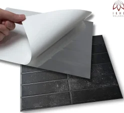 40 pièces 2,6m2 Panneaux de 3D Carreaux en plastique autocollants Revêtement mural imperméable Carreaux-Ikhemalarka Online