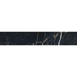 Baldocer 5 Plinthes carrelage effet marbre noir et doré L.60 x l.10 cm x ép.9 mm, Moonlight