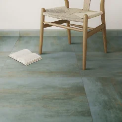 2 Plinthes carrelage effet béton vert sauge cuivré L.60 x l.7,5cm x ép.7,4 mm, Upper