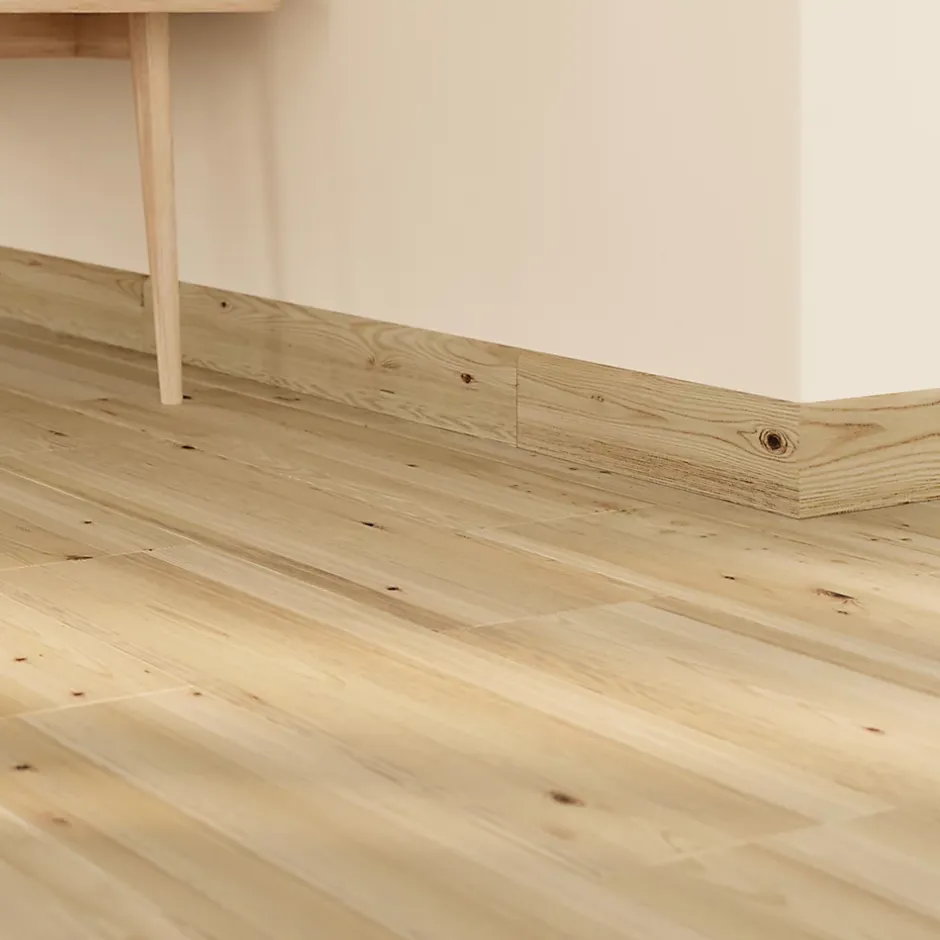 GoodHome 4 Plinthes carrelage effet bois brut mat L.60 x l.7 cm x ép.8 mm, Basilio