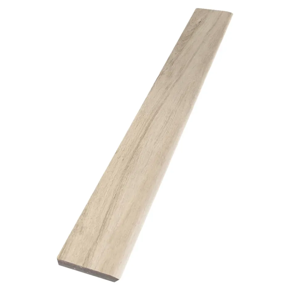 GoodHome 4 Plinthes carrelage effet bois brut mat L.60 x l.7 cm x ép.8 mm, Basilio