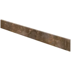 5 Plinthes en grès cérame émaillé effet béton cuivré mat L.60 x l.7 cm x ép.8 mm, Malt