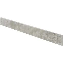 5 Plinthes en grès cérame émaillé effet béton gris mat L.60 x l.7 cm x ép.8 mm, Malt