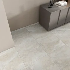 Alaplana 5 Plinthes en porcelaine effet béton gris mat L.60 x l.7,5 cm x ép.8,5 mm, Nor