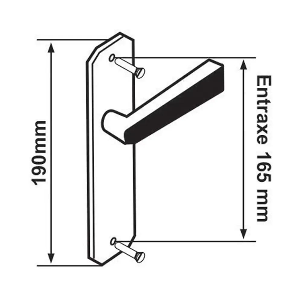 2 poignées de porte en aluminium à clé pour intérieure - garantie 2 ans-Arcade Clearance