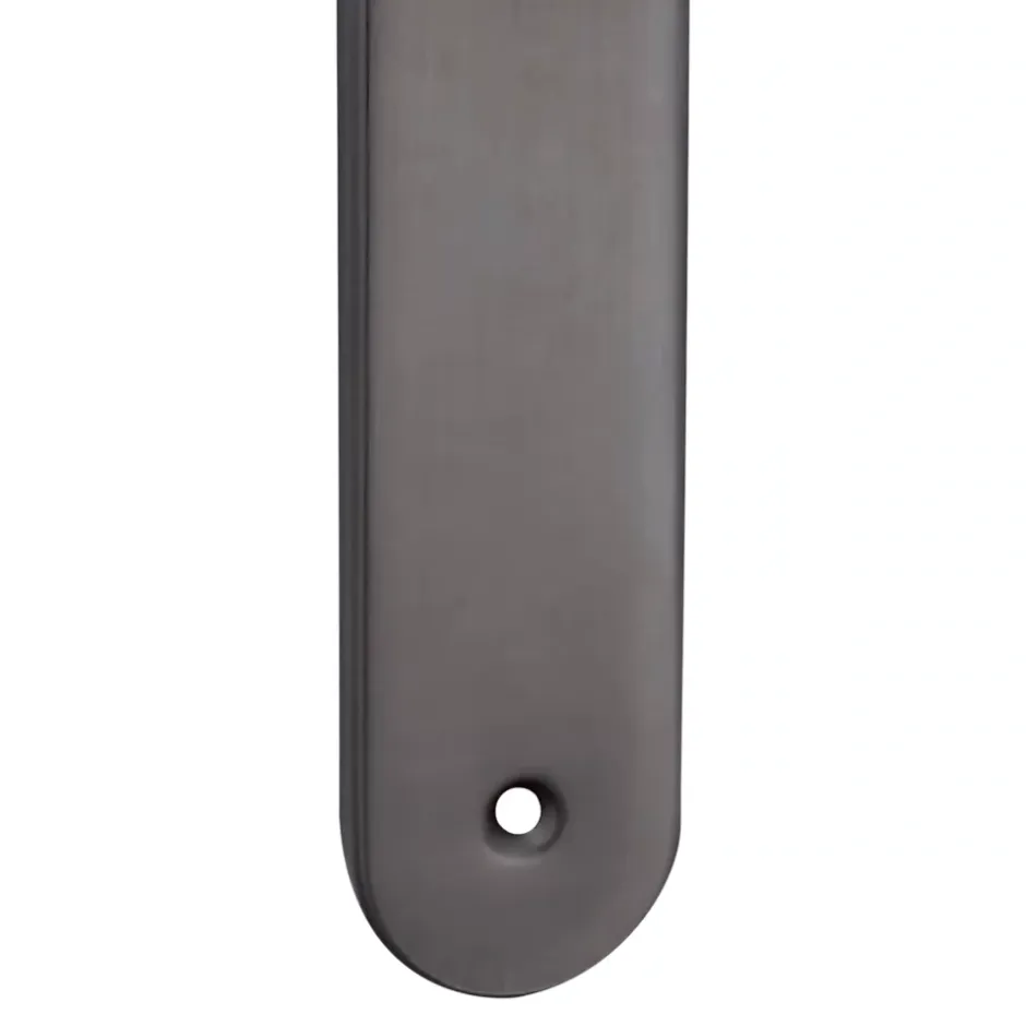 2 poignées de porte sur plaque rond Amga, entraxe 195mm, coloris titane