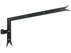 Afbat 2 équerres queue de carpe acier noir 250 x 300 mm