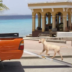 Giantex 2 Rampes de Chargement de Voiture Non glissantes en Aluminium Rampes de Fauteuil Roulant Portatives Telescopiques Antiderapante