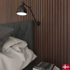 Nordic Acoustics 2 x Panneaux acoustiques decoratifs muraux LUX en noyer classique 240x30 cm