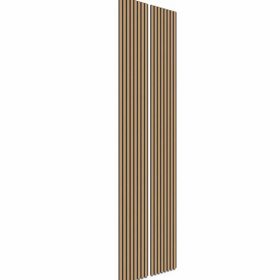 2 x Panneaux acoustiques decoratifs muraux en plaquage chene veritable 240x32 cm-Nordic Acoustics New