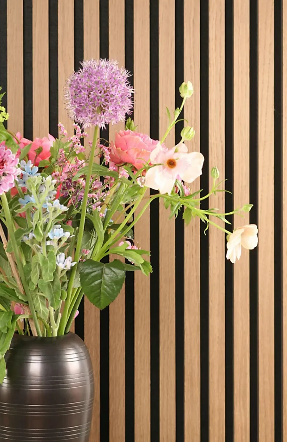 Nordic Acoustics 40 x Panneaux muraux acoustiques décoratifs PRO en tasseau de chêne classique de en 240x60cm