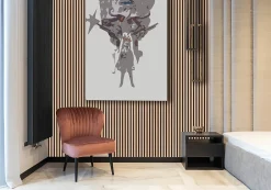 Nordic Acoustics 40 x Panneaux muraux acoustiques décoratifs PRO en tasseau de chêne classique de en 240x60cm