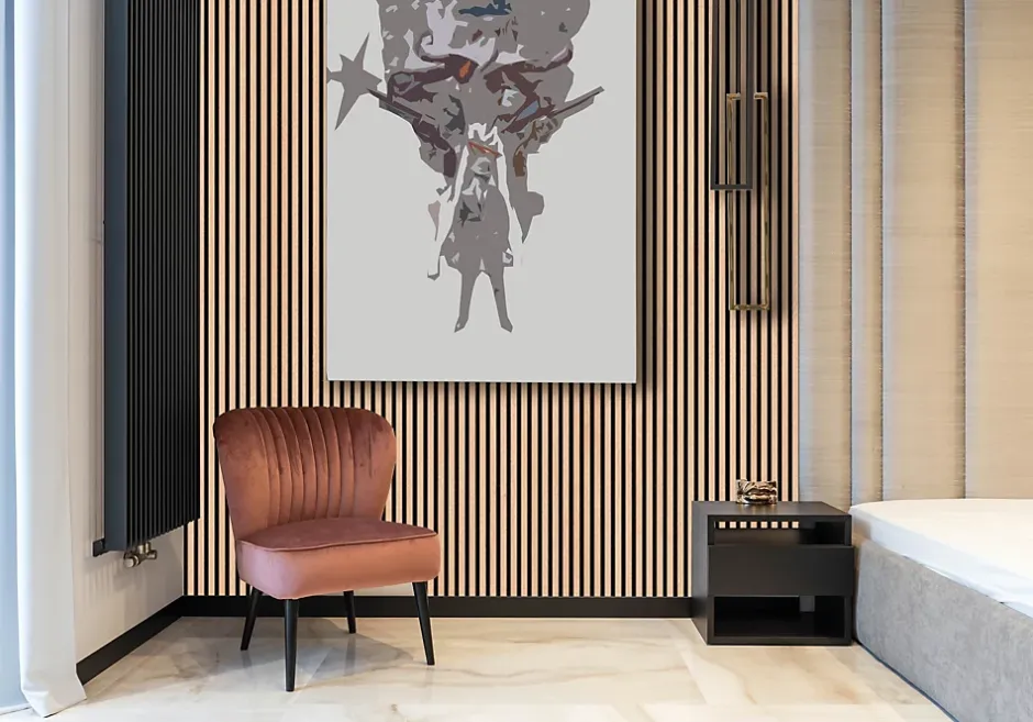 Nordic Acoustics 40 x Panneaux muraux acoustiques décoratifs PRO en tasseau de chêne classique de en 240x60cm