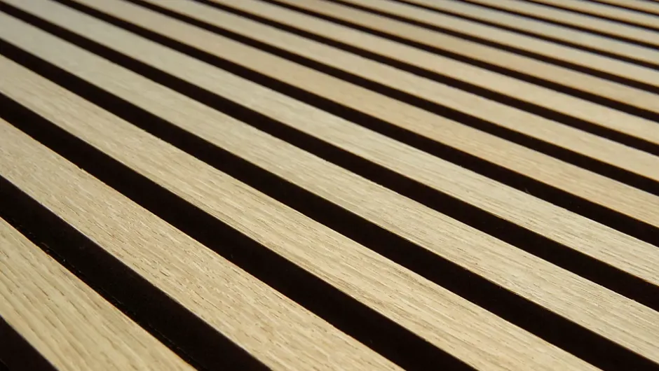 Nordic Acoustics 40 x Panneaux muraux acoustiques décoratifs PRO en tasseau de chêne classique de en 240x60cm