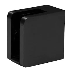 4 x Pince à verre plate modèle 21 - Ep. verre 10 mm - Inox noir anthracite-MySystem Best